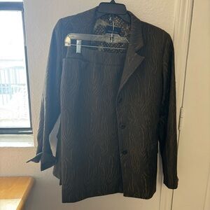 Brown Patterned Women's Blazer by Zara